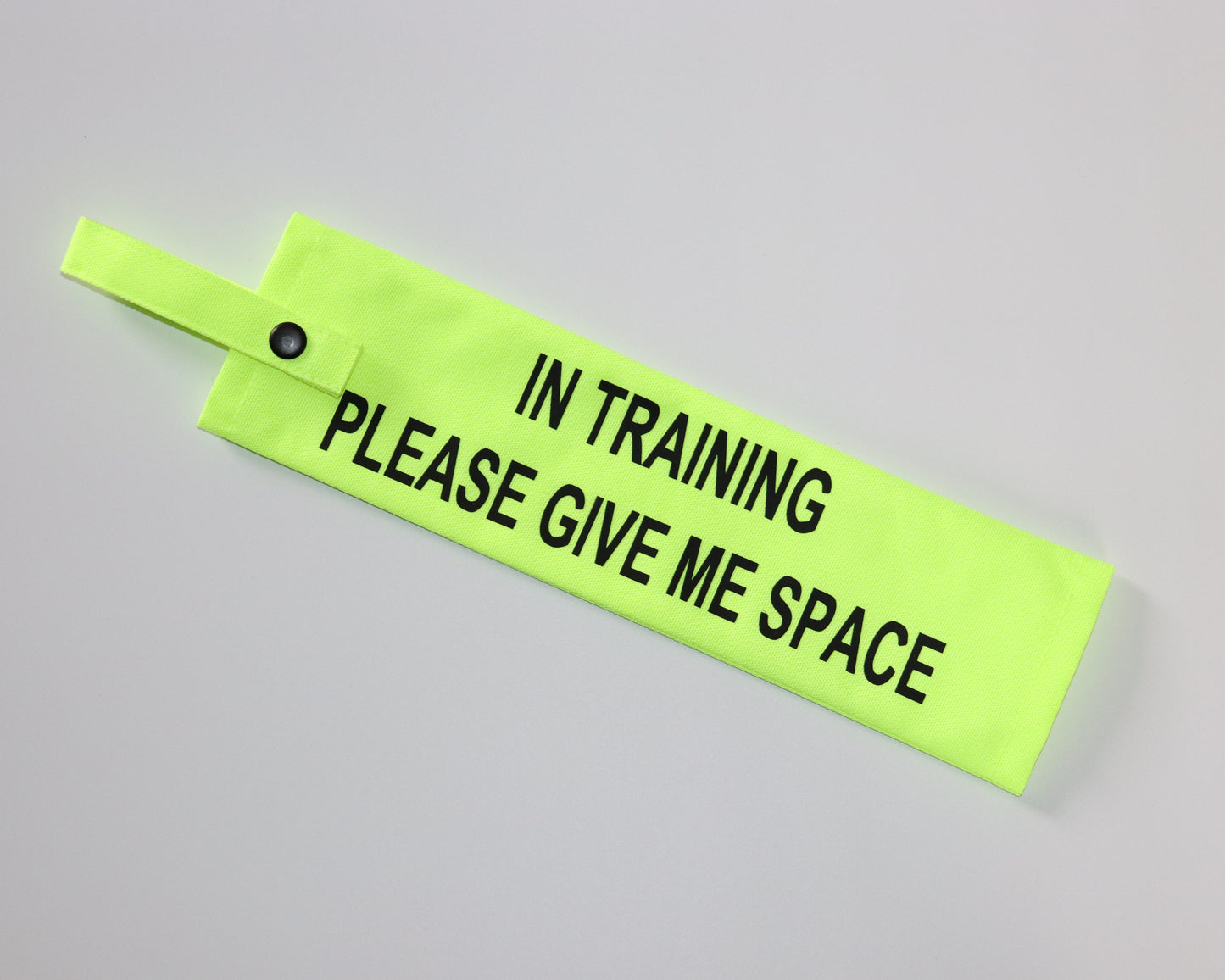 In Training Please Give Me Space Fluorescent Dog Lead Sleeve