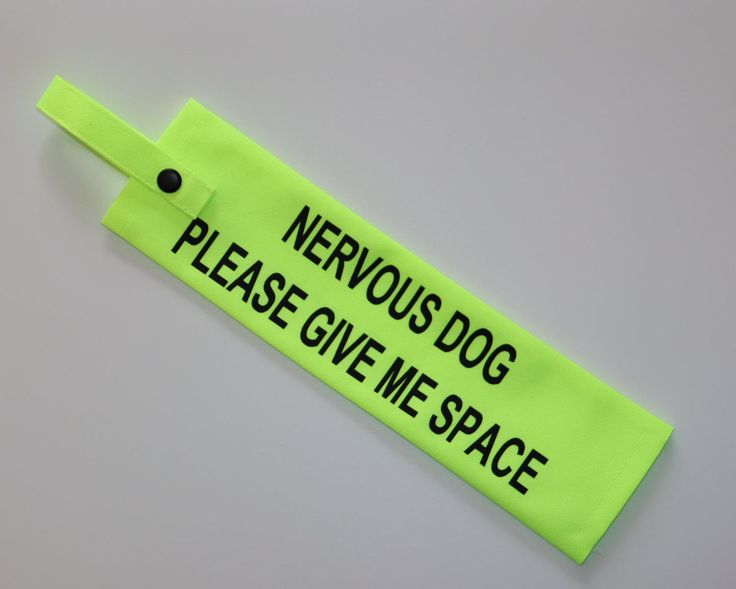 Nervous Dog Please Give Me Space Fluorescent Dog Lead Sleeve