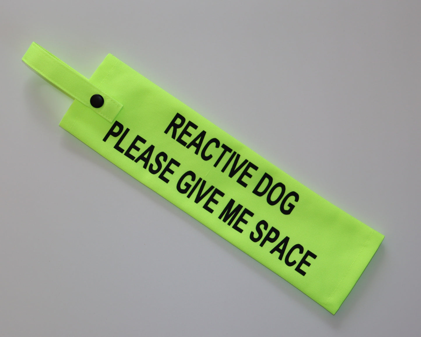 Reactive Dog - Please Give Me Space Fluorescent Dog Lead Sleeve