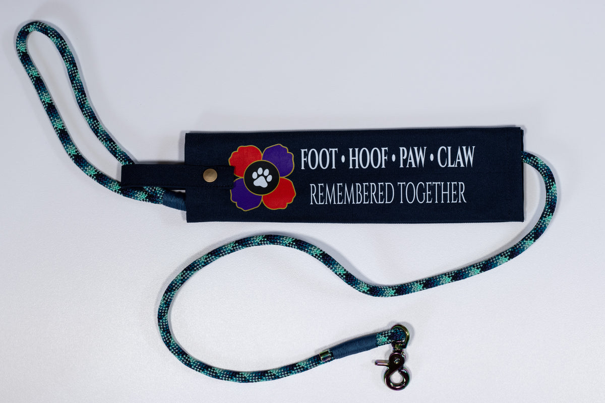 Foot Hoof Paw & Claw Remembrance Bundle | Bandana & Lead Sleeve Set