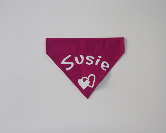 Personalised Pet Bandana - Hearts