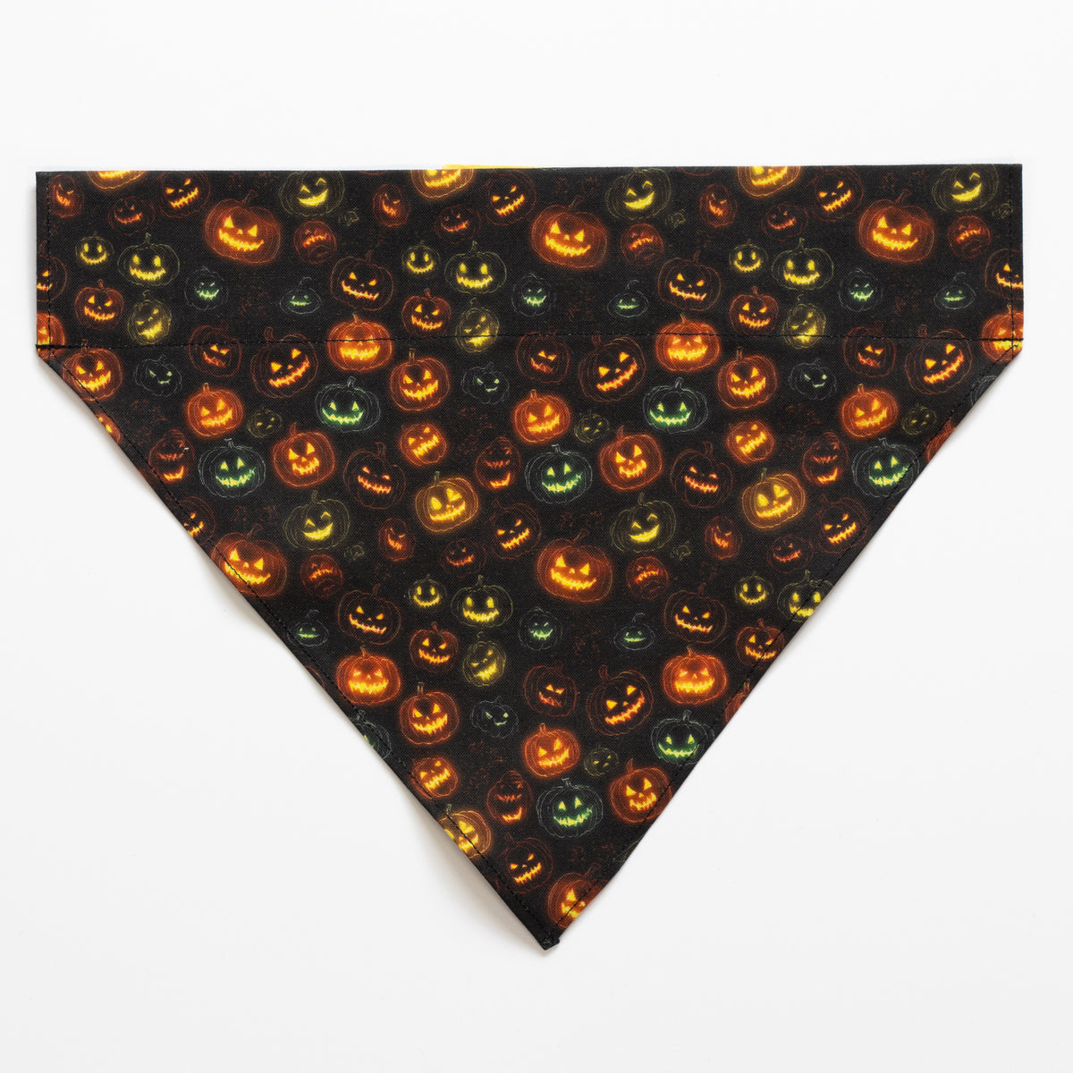 Pumpkin Patch Glow Jack-o'-Lantern Dog Bandana
