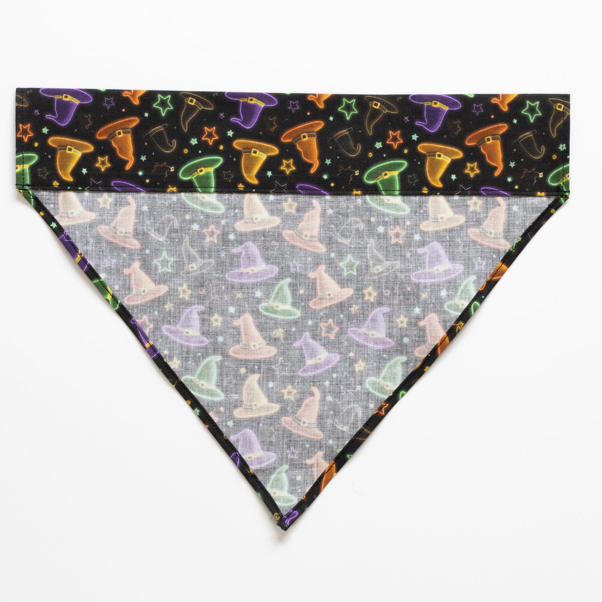 "Witching Hour" Neon Witch Hat Dog Bandana