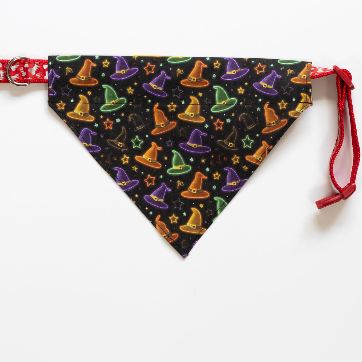 "Witching Hour" Neon Witch Hat Dog Bandana