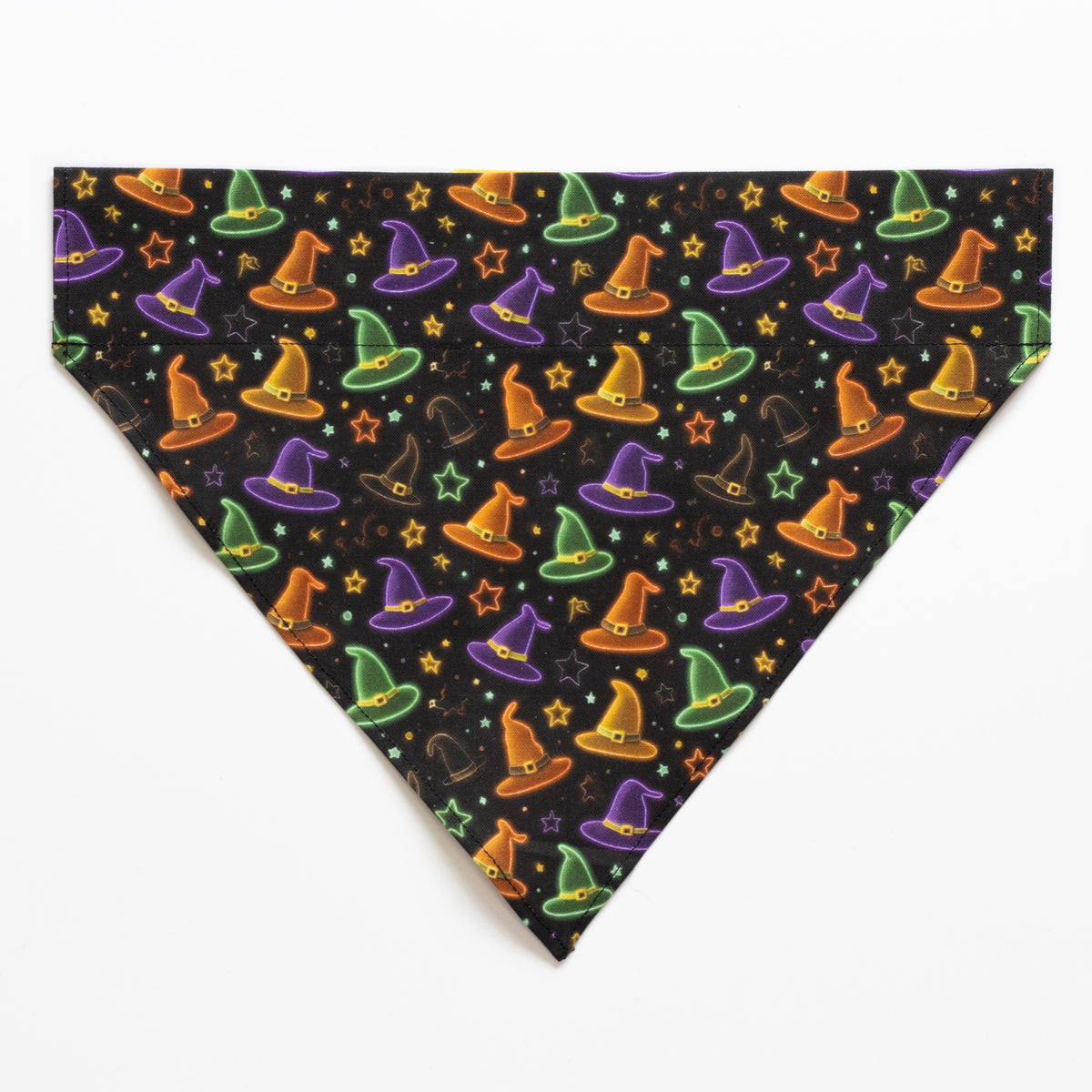 "Witching Hour" Neon Witch Hat Dog Bandana
